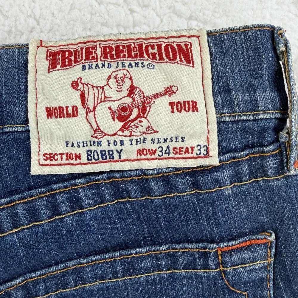 True‎ Religion Ricky Jeans Mens 34x33 Relaxed Straight Denim Made USA (34x30)